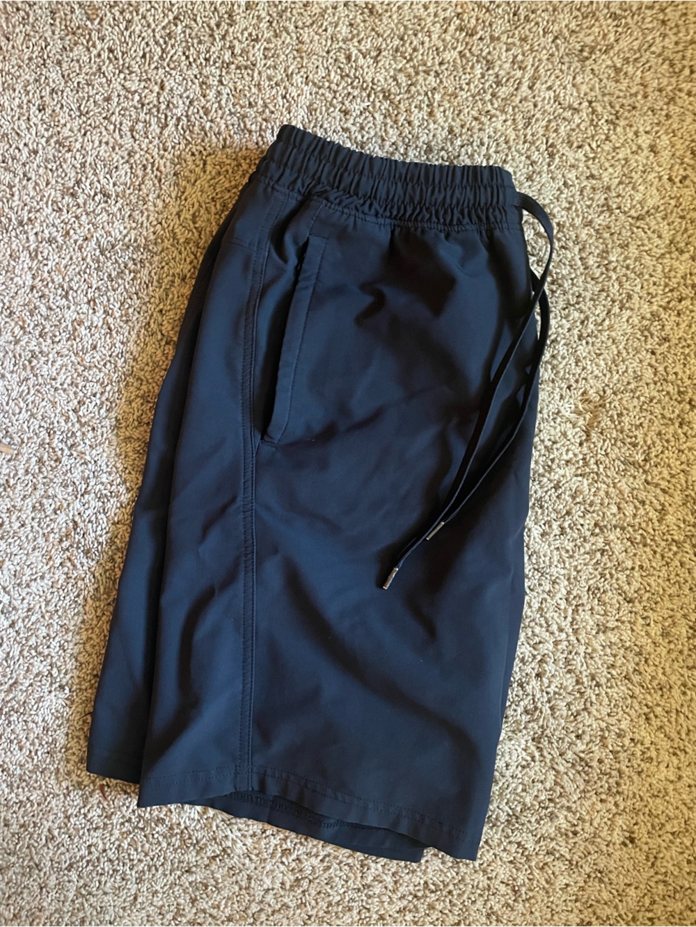 Men's Black Drawstring Athletic Shorts